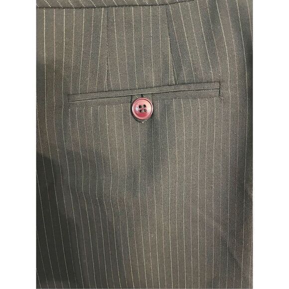 Barami Black Wool Pinstripe Career MIDI Skier sz 8 EUC - Picture 5 of 6